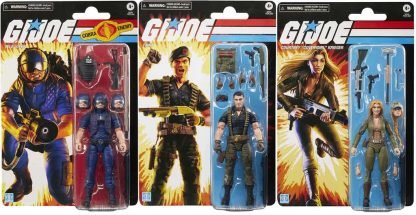 Preorder Hasbro G.I. Joe Classified 6 Inch Action Figure Retro (2025 Wave 2) - Set of 3 Tele Viper - Flint - Cover Girl